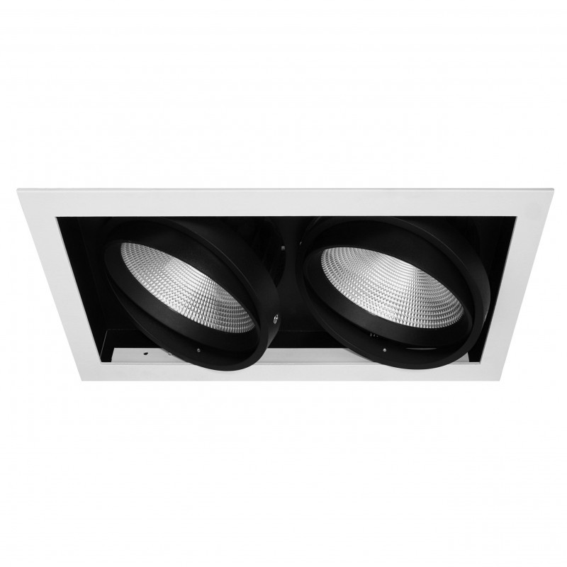 Encastrés Downlight encastré 2 en 1 rectangulaire orientable 3000-4000K - IZA 2 SDX - INDIGO Encastrés Downlight encastré 2 en 1 rectangulaire orientable 3000-4000K - IZA 2 SDX - INDIGO