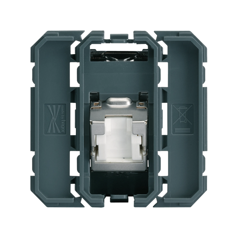 Mécanismes Prise RJ45 cat.6A STP 2M incline a 45° Gallery - HAGER