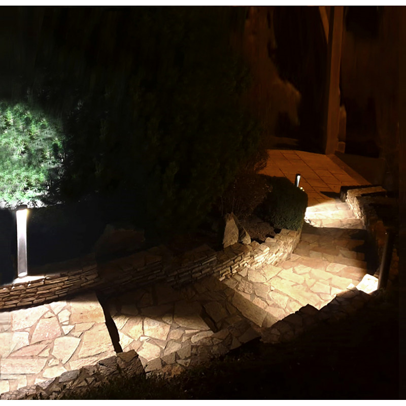 Bornes et potelets Borne ronde pour éclairage extérieur 65cm 3000K Anthracite - LUXI 650 - INDIGO