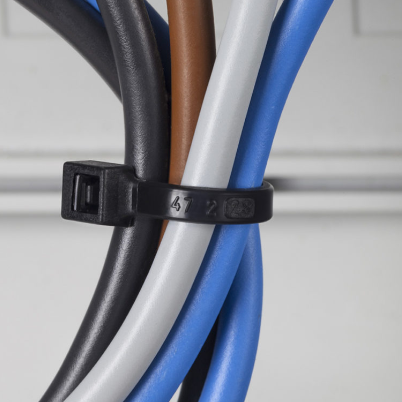 Accessoire câbles Collier de serrage en nylon 300x4.5 blanc par 100 - SAPISELCO
