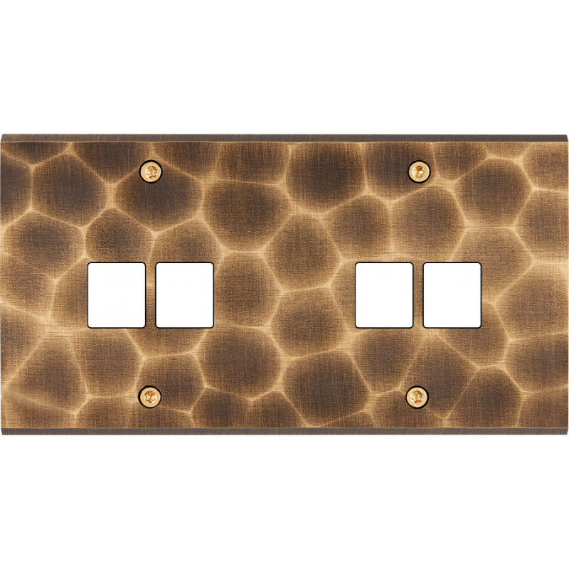 Plaques et façades Façade de finition Fascination à vis Laiton double M2-M2 - MODELEC