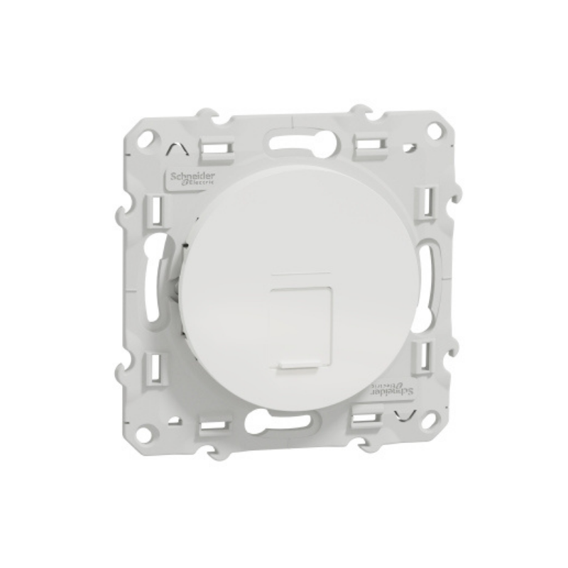 Mécanismes Odace prise RJ45 blanc sans connecteur - SCHNEIDER