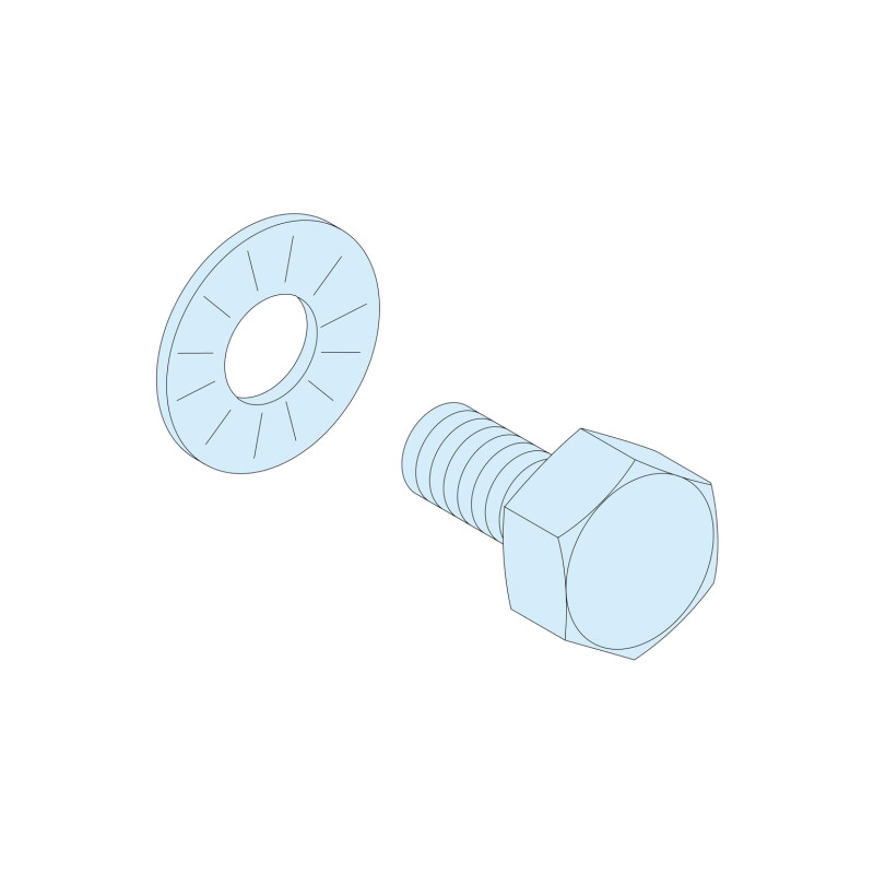 Outillage et fixations Linergy BS - Lot de 40 vis et rondelles - M6 x 16 pour barre taraudée - 630 A - LVS04195 - SCHNEIDER