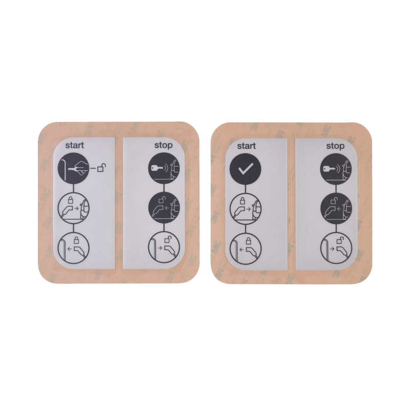 Autres accessoires et pièces détachées Witty accessoire lot stickers IOT (face avant) (libre, a clé) - Hager