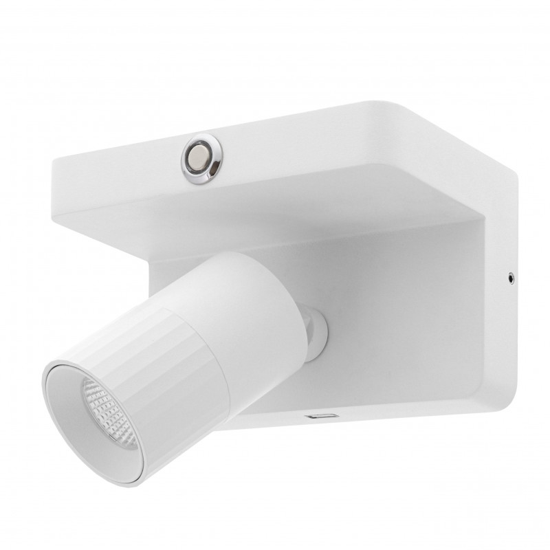 Applique Applique décorative avec variateur, prise USB et chargeur sans fil 2700-3000-4000K - AUREA 4 W - INDIGO