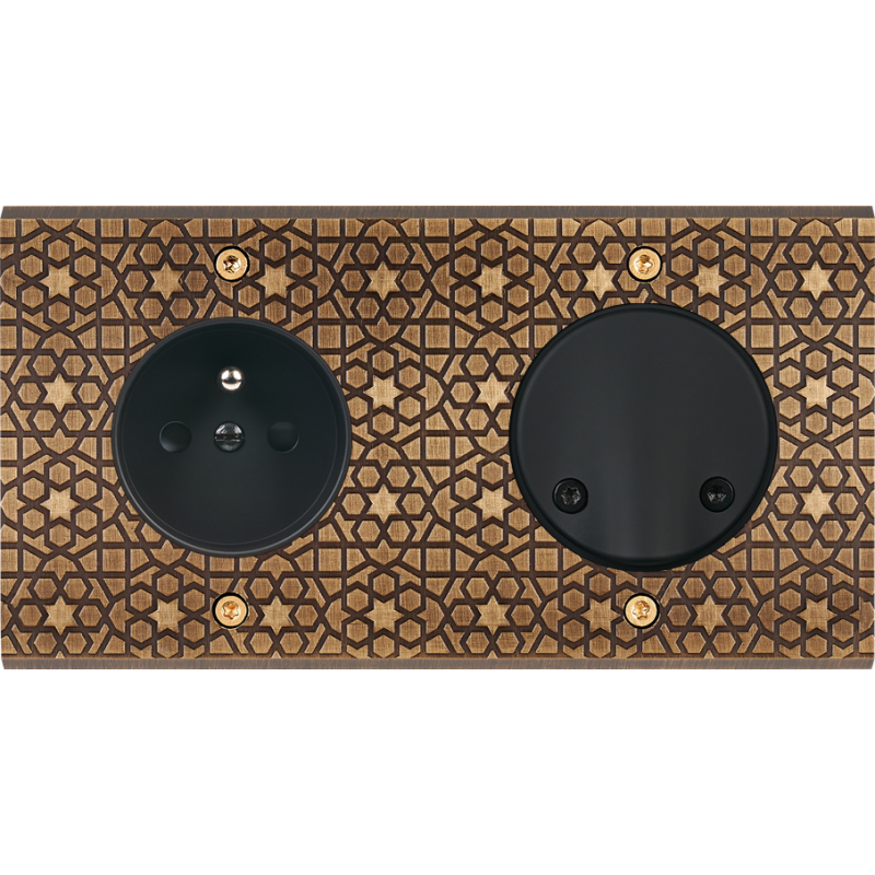 Plaques et façades Façade de finition Fascination à vis Laiton double PC SC - MODELEC