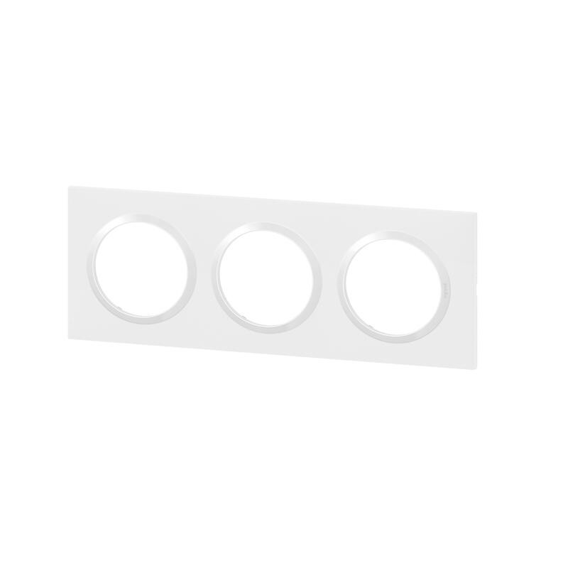 Facade pour appareillage Plaque carrée Dooxie 3P blanc - LEGRAND