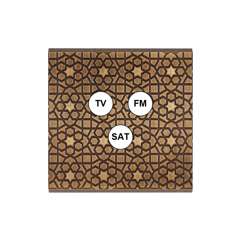 Plaques et façades Façade de finition Fascination magnétique Laiton Simple TV/FM/SAT - MODELEC