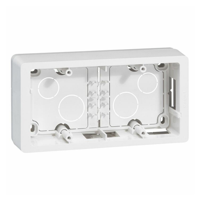 Appareillage en saillie Cadre saillie Céliane 2 postes horizontal / vertical blanc - LEGRAND