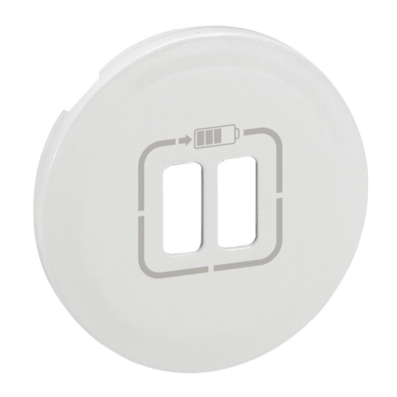 Facade pour appareillage Céliane Enjoliveur prise double USB Type-A et Type-C Blanc - LEGRAND