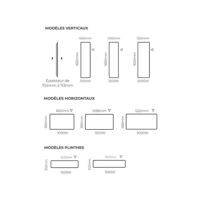 Radiateurs CAMPAVER Nativ - Radiateur connecté Verre massif horizontal - INTUIS Radiateurs CAMPAVER Nativ - Radiateur connecté Verre massif horizontal - INTUIS