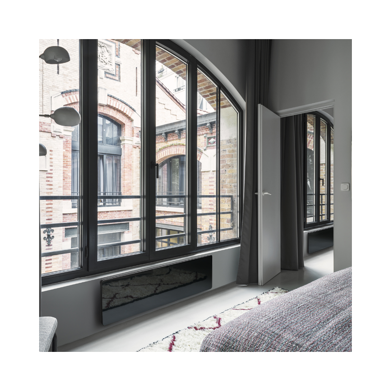 Radiateurs CAMPAVER Nativ - Radiateur connecté Verre massif Plinthe - INTUIS