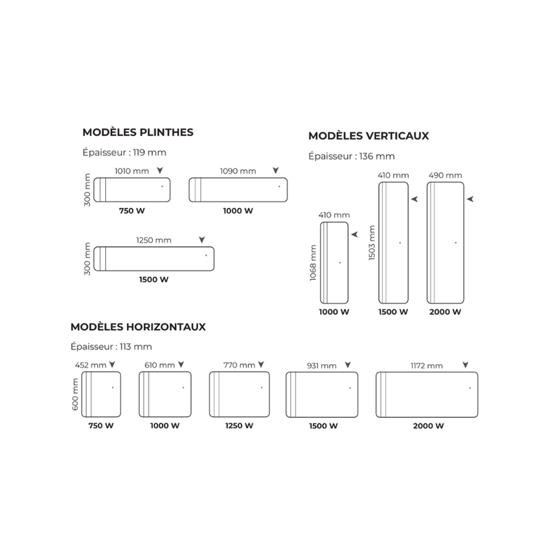 Radiateurs CHAMANE Nativ - Radiateur connecté horizontal - INTUIS Radiateurs CHAMANE Nativ - Radiateur connecté horizontal - INTUIS