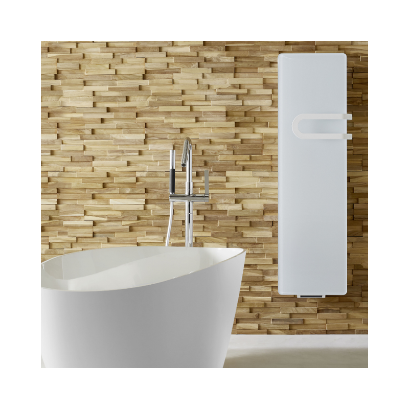 Sèche-serviettes électrique CAMPAVER BAINS Nativ - Radiateur connecté verre massif avec soufflerie - INTUIS