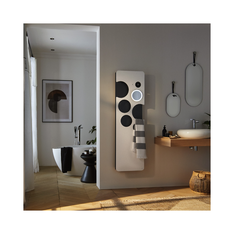 Sèche-serviettes électrique OOK - Radiateur sèche-serviettes connecté avec soufflerie - INTUIS Sèche-serviettes électrique OOK - Radiateur sèche-serviettes connecté avec soufflerie - INTUIS