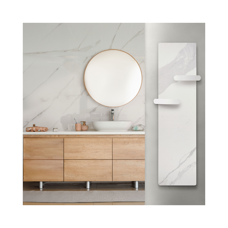 Sèche-serviettes électrique KERAMOS HUG Nativ - Radiateur connecté Céramique salle de bains - INTUIS Sèche-serviettes électrique KERAMOS HUG Nativ - Radiateur connecté Céramique salle de bains - INTUIS