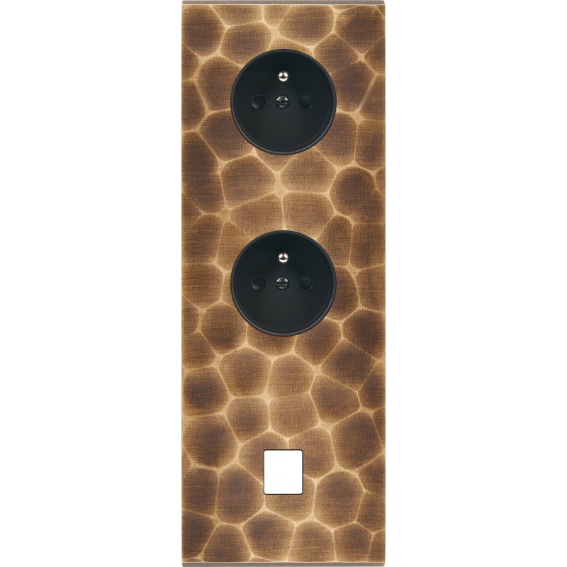 Plaques et façades Façade de finition Fascination Laiton Triple 2P+T x2 M1/M2 - MODELEC