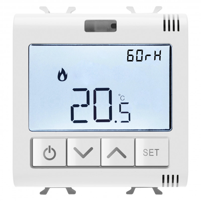 Mécanismes ChoruSmart - Thermostat connecté avec mesure de la température / humidité et technologie Zigbee - GEWISS