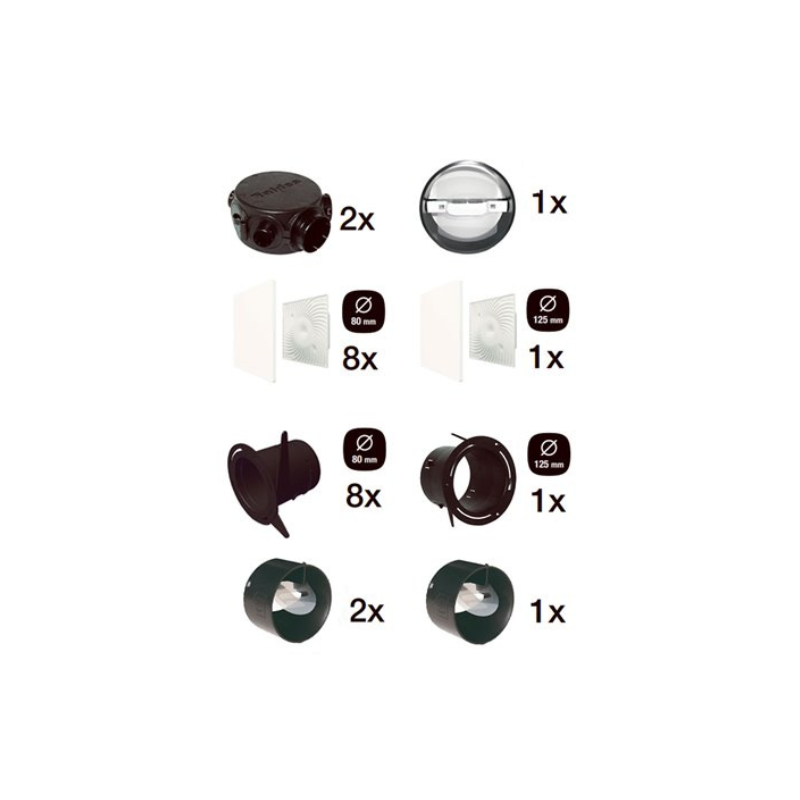VMC double flux Kit accessoires pour VMC double flux T4 Ø160 mm, réseau flexible - ALDES