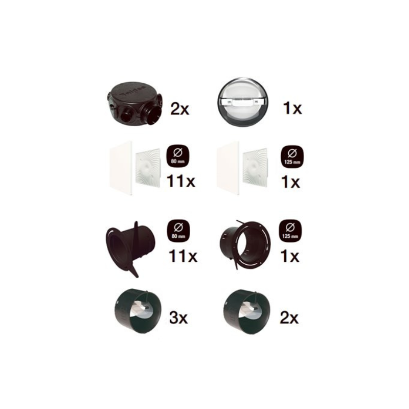 VMC double flux Kit accessoires pour VMC double flux T5 Ø160 mm, réseau flexible - ALDES