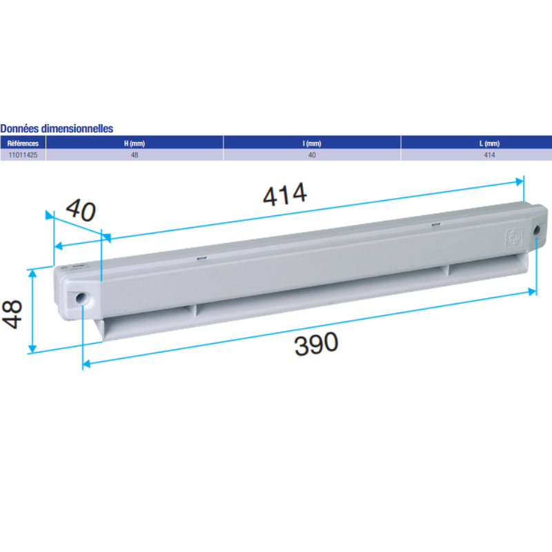 Ventilation tertiaire et collective Auvent acoustique anthracite pour entrée d’air – modèles EHL/EA/EHB2 - ALDES