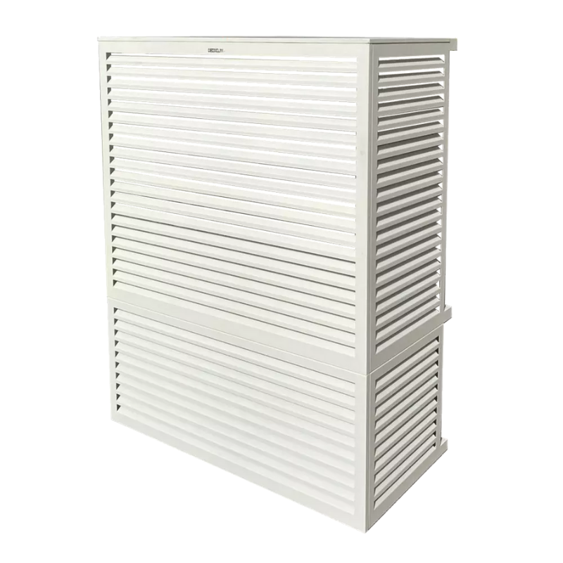 Caches unités extérieures Clim & PAC Cache Clim/PAC en métal blanc option XXL - DECOCLIM