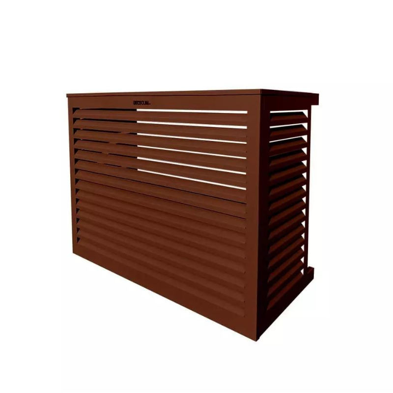 Caches unités extérieures Clim & PAC Cache Clim/PAC en métal Brun rouge taille S - DECOCLIM Caches unités extérieures Clim & PAC Cache Clim/PAC en métal Brun rouge taille S - DECOCLIM