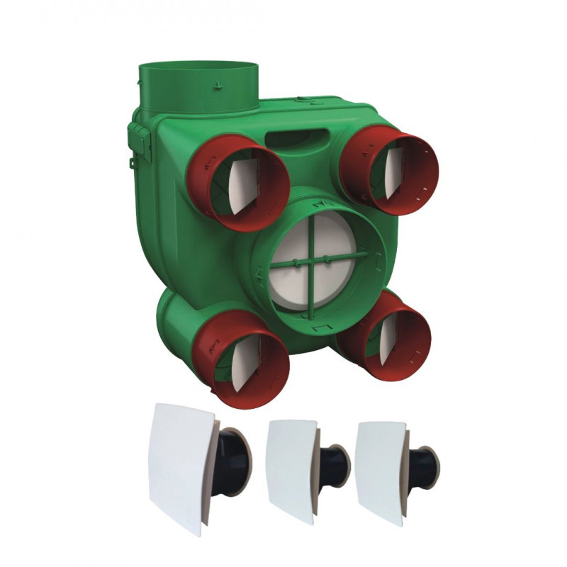 VMC simple flux auto ARIANT - Kit VMC simple flux auto. basse conso.+ bouches design - VORTICE