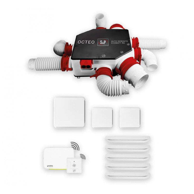VMC simple flux auto OCTEO SERENITE ECOWATT RD - VMC simple flux autoréglable - S&P