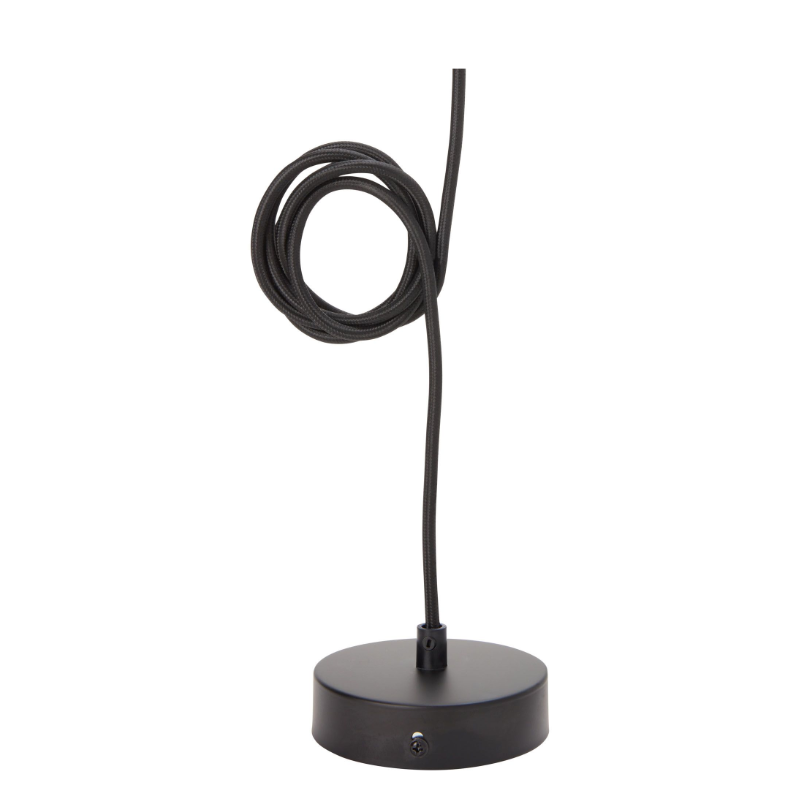 Suspensions Pack suspension béton E27 + pavillon acier noir et cable 2m - GIRARD SUDRON