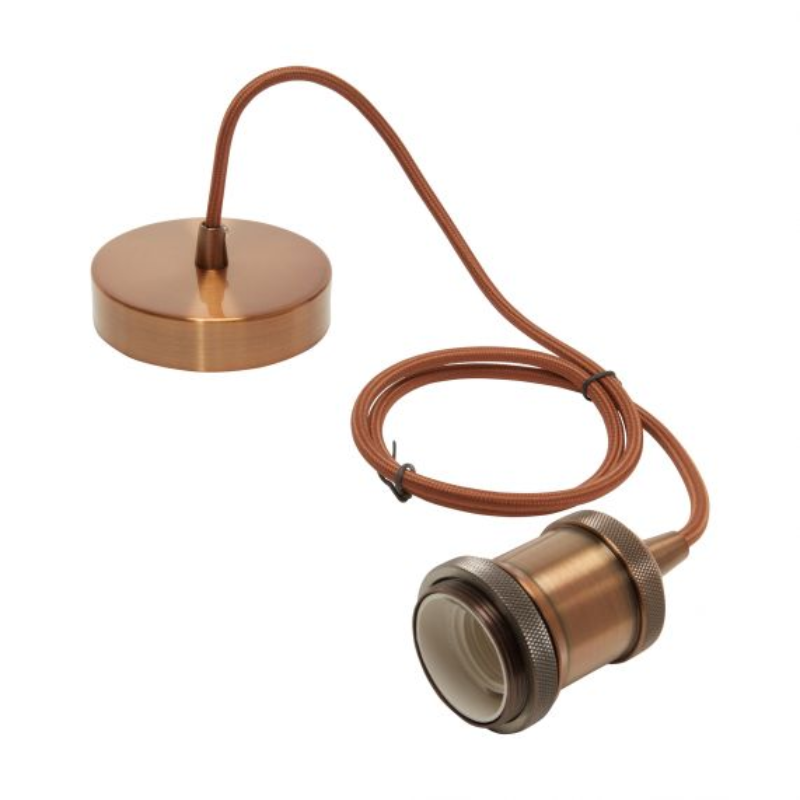 Suspensions Suspension métallique marron bronze E27 - GIRARD SUDRON