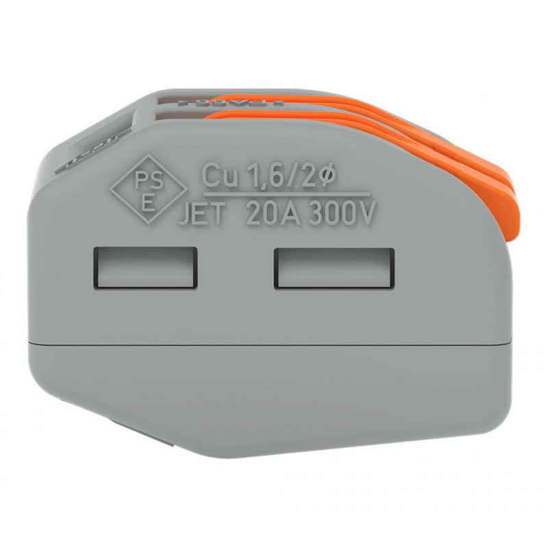 Bornes de connexion WAGO Borne WAGO 222 2x4mm² à leviers souple & rigide - Boite de 50 - WAGO