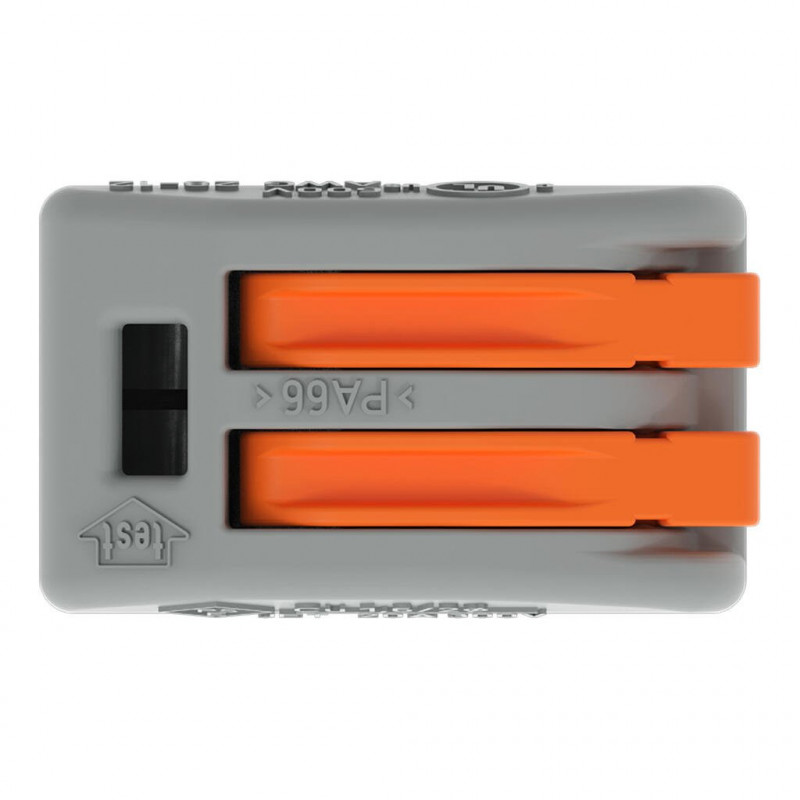 Bornes de connexion WAGO Borne WAGO 222 2x4mm² à leviers souple & rigide - Boite de 50 - WAGO