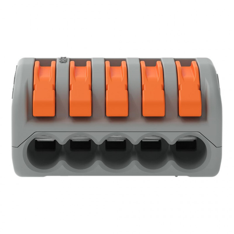 Bornes de connexion WAGO Borne WAGO 222 5x4mm² à leviers souple & rigide - Boite de 40 - WAGO