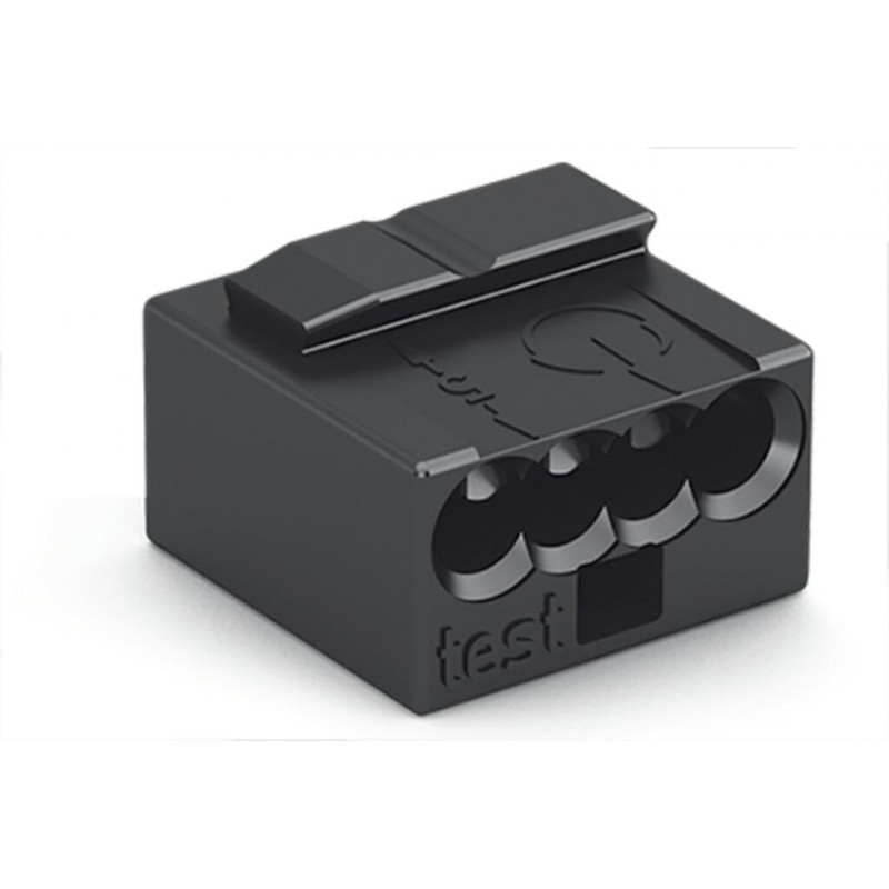 Bornes de connexion WAGO Borne micro pour boîte de dérivation 4 conducteurs / Gris foncé - Boite de 100 - WAGO