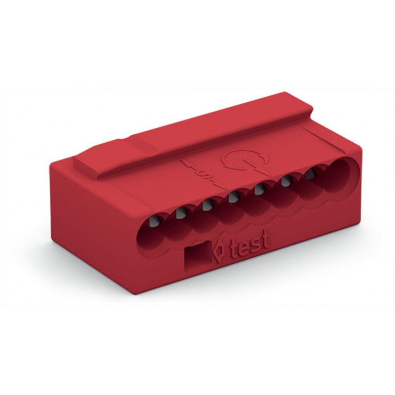 Bornes de connexion WAGO Borne micro pour boîte de dérivation 8 conducteurs / Rouge - Boite de 50 - WAGO