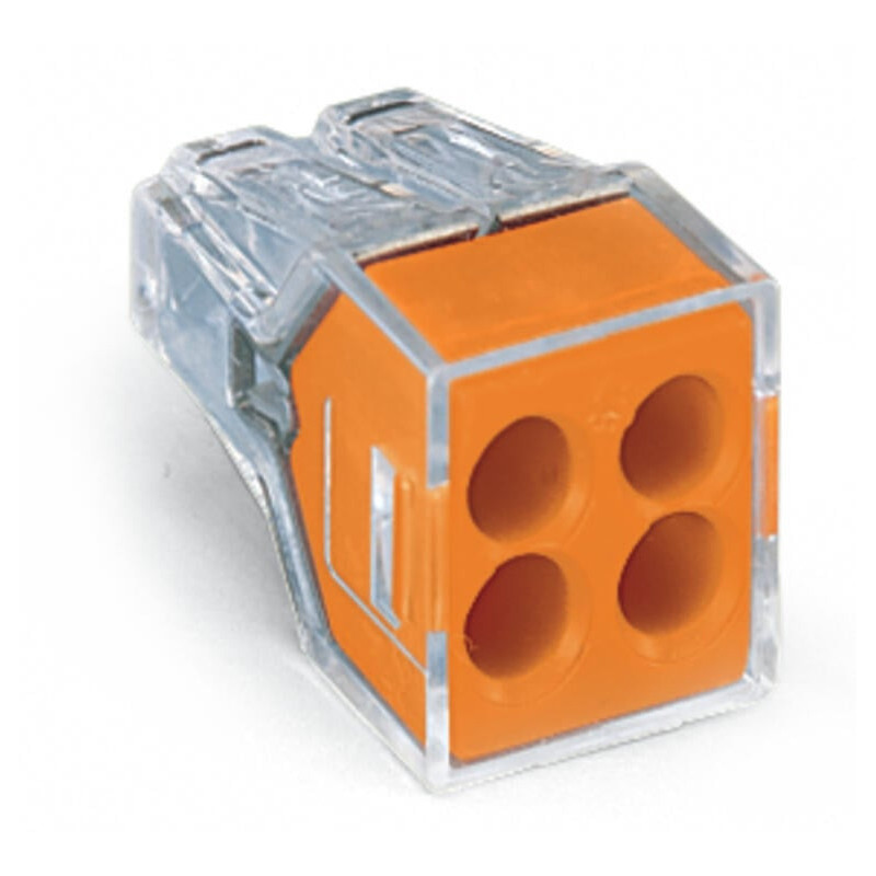 Bornes de connexion WAGO Bornes pour boîte de dérivation - 4 conducteurs rigides et semi-rigides - Boite de 100 - WAGO