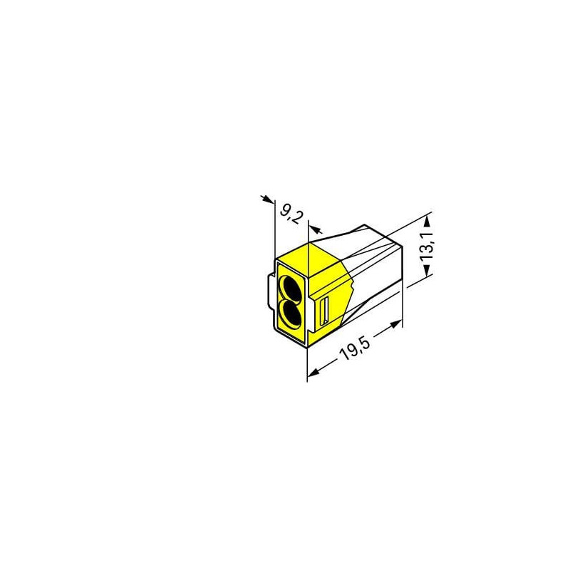 Bornes de connexion WAGO Bornes pour boîte de dérivation - 2 conducteurs rigides et semi-rigides - Boite de 100 - WAGO