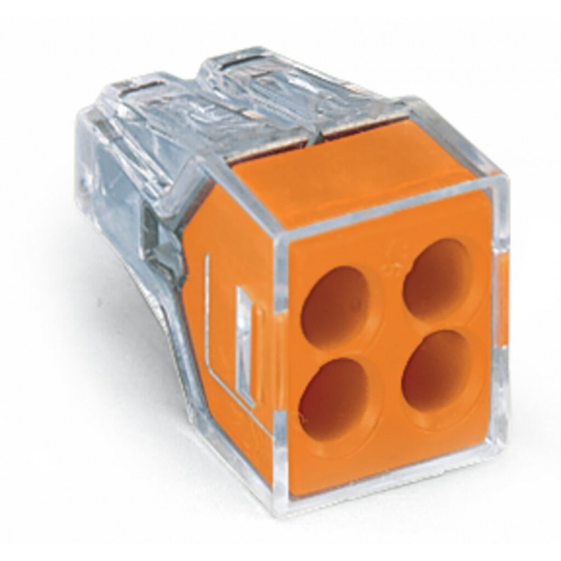 Bornes de connexion WAGO Bornes pour boîte de dérivation - 4 conducteurs rigides et semi-rigides - Boite de 100 - WAGO