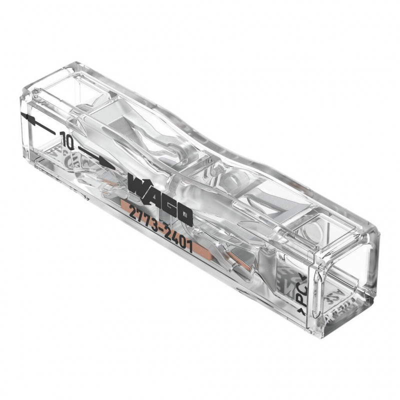 Bornes de connexion WAGO Borne WAGO 2773 Inline 2x4mm² rigide & semi-rigide - Boite de 100 - WAGO