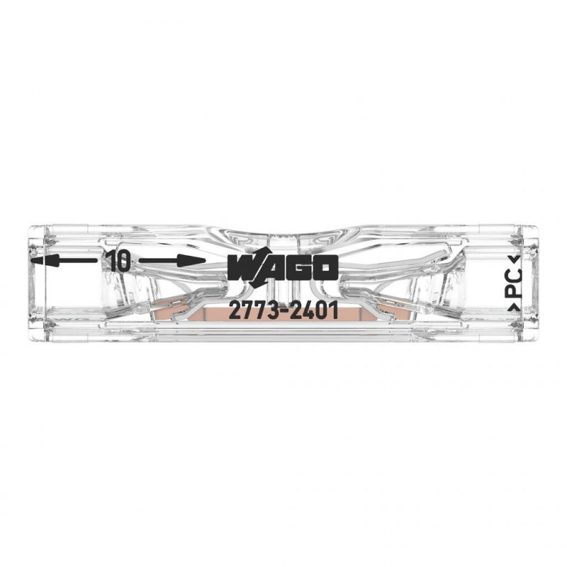 Bornes de connexion WAGO Borne WAGO 2773 Inline 2x4mm² rigide & semi-rigide - Boite de 100 - WAGO