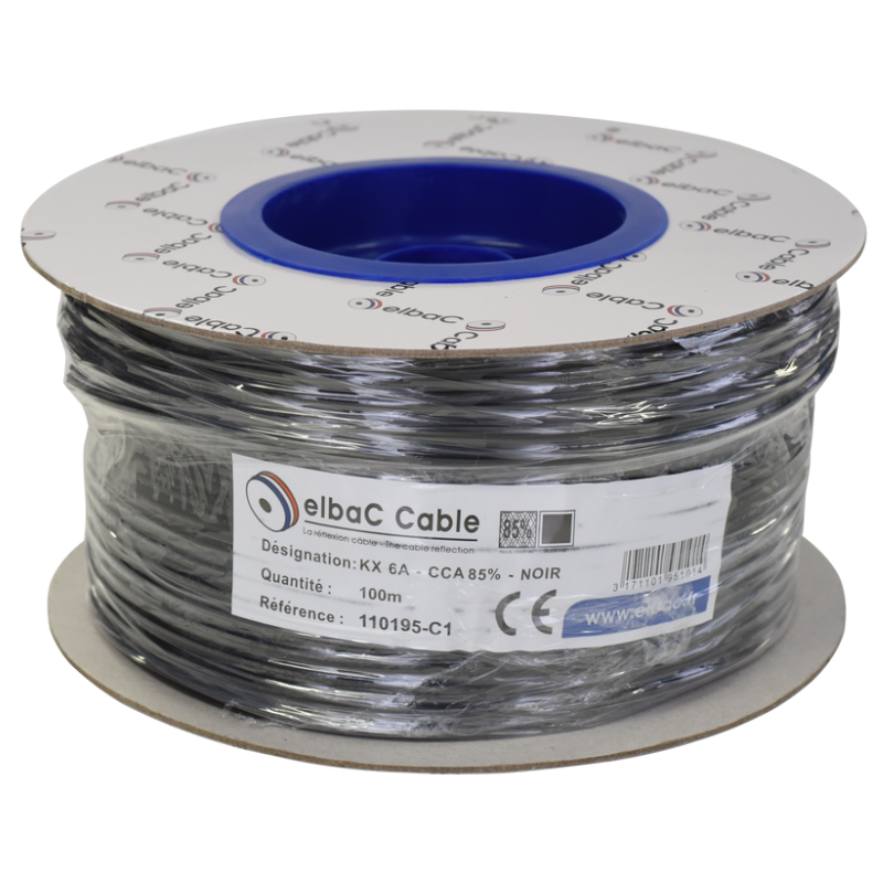Datacom / Fibre optique KX6A CCA 85% NOIR 100 M - 110195C1 - ELBAC