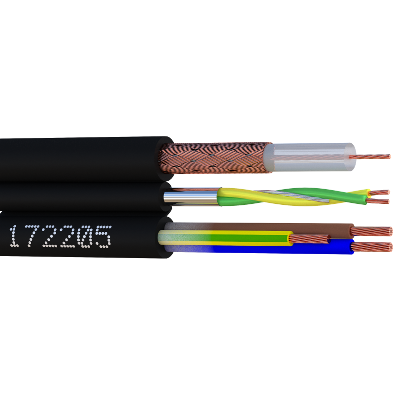 Datacom / Fibre optique KX6+1P0.34+3x0.75 Nappe 100 M - 172205R1 - ELBAC