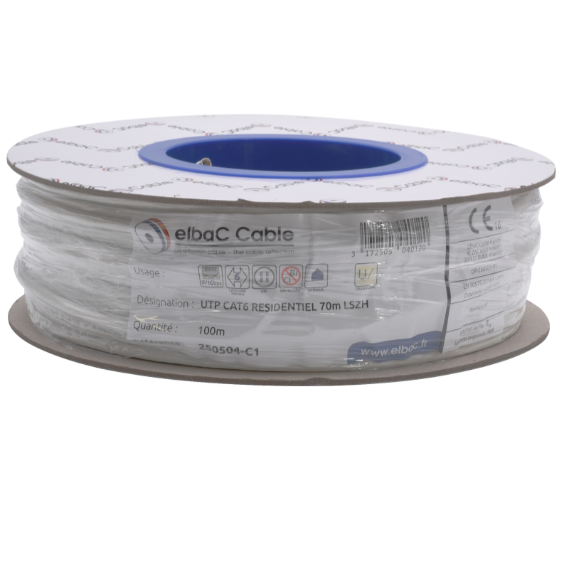 Datacom / Fibre optique UTP CAT6 RESIDENTIEL 70m LSZH - 250504C1 - ELBAC