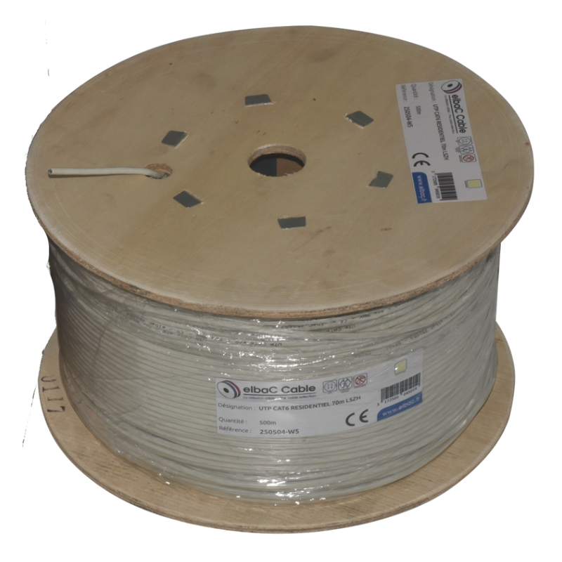 Datacom / Fibre optique UTP CAT6 RESIDENTIEL 70m LSZH - 250504C1 - ELBAC