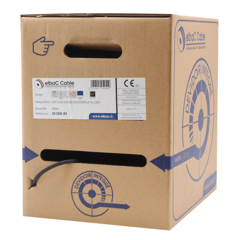 Datacom / Fibre optique UTP CAT6 INTERIEUR/EXTERIEUR XL-LSZH - 251505C1 - ELBAC