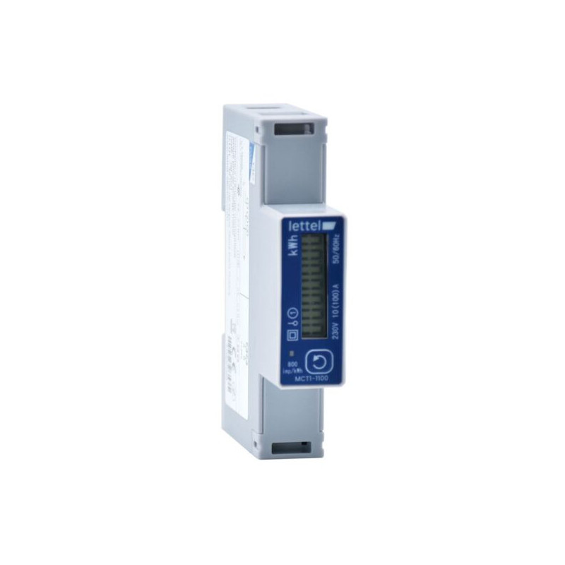 Compteurs d'énergie Compteur d'énergie multi-mesures monophasé 100A direct - Communication Modbus - LETTEL