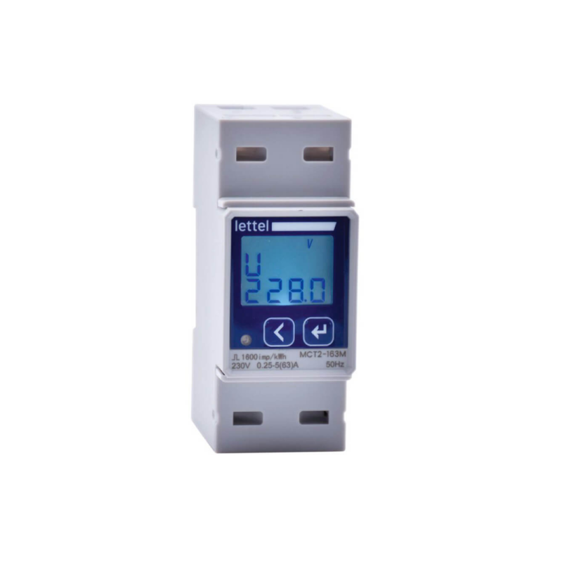 Compteurs d'énergie Compteur d'énergie multi-mesures monophasé 100A direct - Communication Modbus - LETTEL