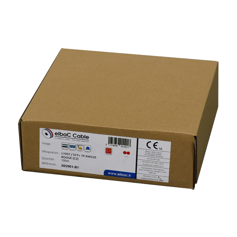Datacom / Fibre optique SYT+/LY9ST 01P AWG20 ROUGE - 305901B1 - ELBAC