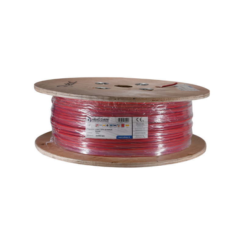 Datacom / Fibre optique SYT+/LY9ST 03P AWG20 ROUGE - 305903W5 - ELBAC